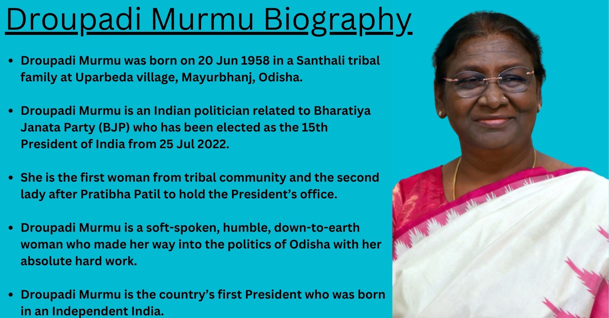 Droupadi Murmu Biography: - Family, Education, Husband, And More ...